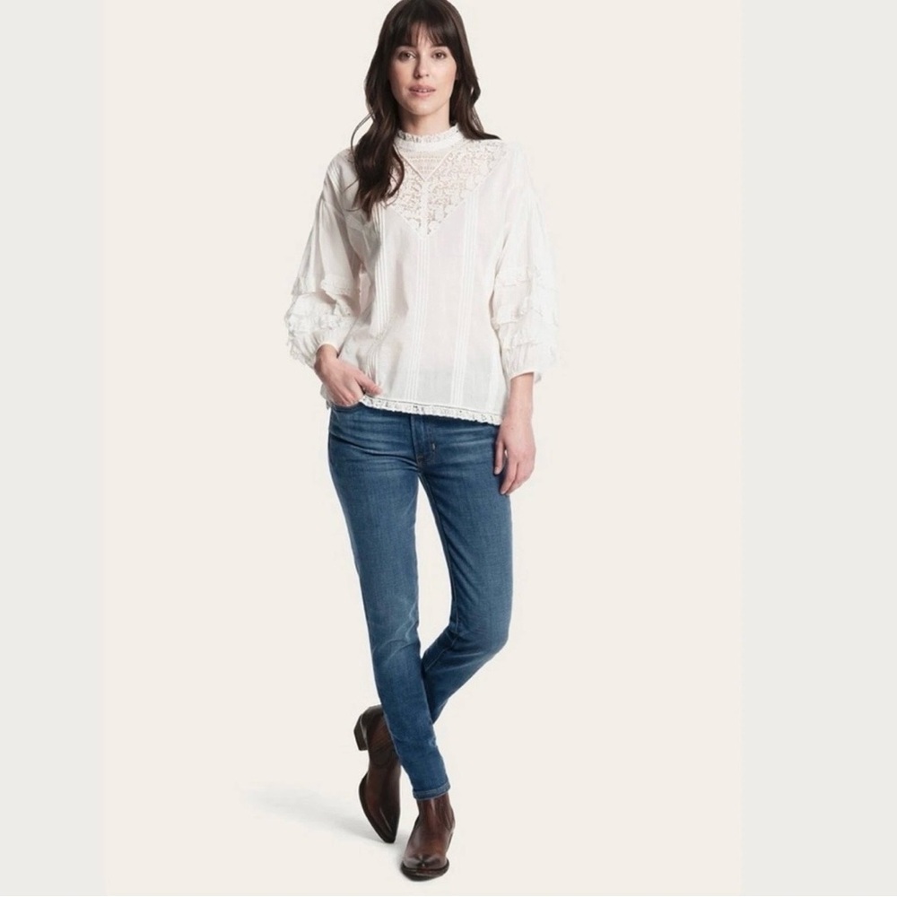 Frye Addie Medium Wash Mid Rise Skinny Jeans